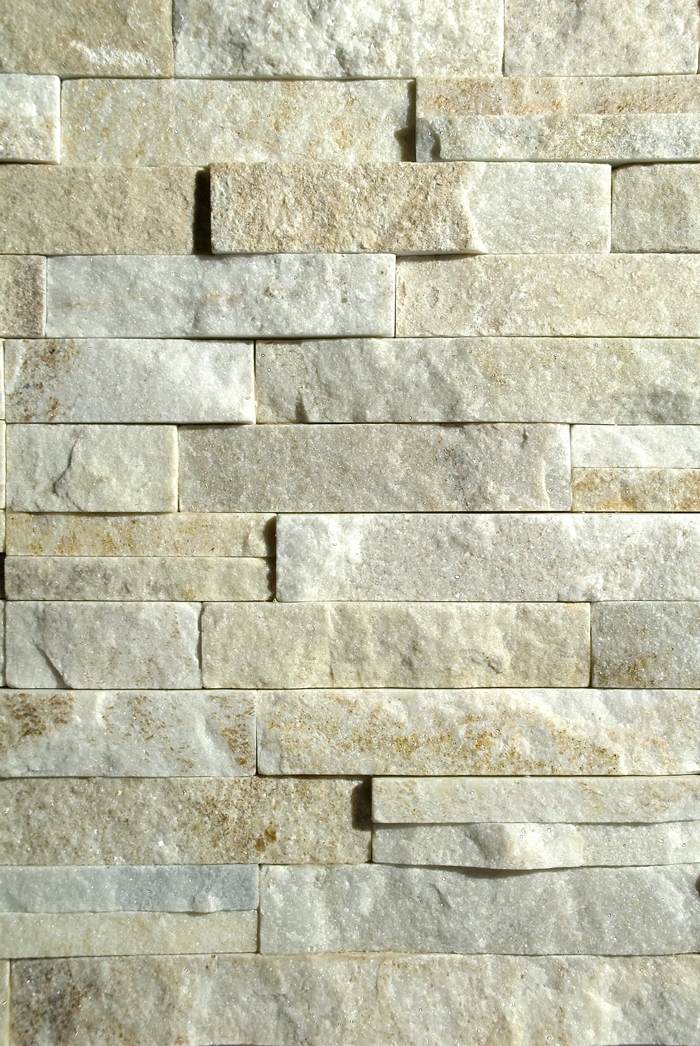 Thin Veneer | Erth Coverings | Natural Stone Panels | 3-D Cream Quartzite